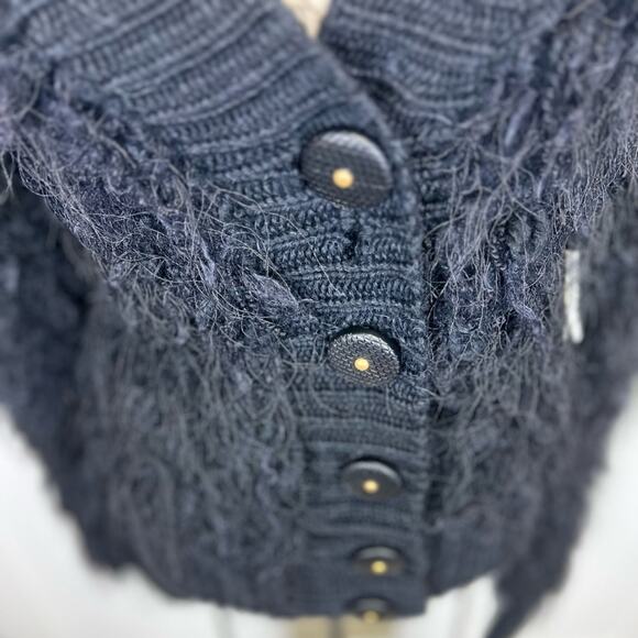 Anthropologie Leifsdottir Black Wool Alpaca Mohair Blend Knit Sweater Size XS - Picture 13 of 13